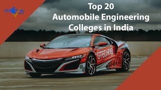 Automobile Engineering  Top Colleges in India  Best Automotive Engineering Colleges in India [upl. by Irtemed19]