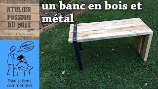 BANC ASYMÉTRIQUE EN BOIS amp METAL RECYCLING [upl. by Schouten]