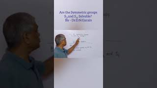 Are symmetric group of degree 3 and degree 4 are Solvable by  DrDNGarain [upl. by Anirtik]