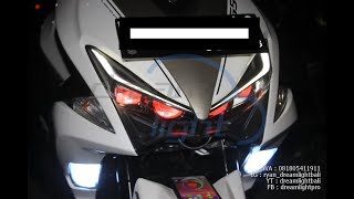 Yamaha Aerox NVX 155 Custom Headlamp Projector Original LED BiLED [upl. by Ahsiakal]