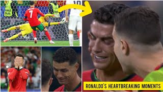 Ronaldo penalty miss vs Slovania Ronaldo crying for penalty miss Jan Oblak penalty save v Portugal [upl. by Stonwin619]