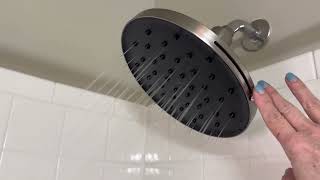 Moen Verso Brushed Nickel Adjustable 9 Diameter Eco Performance Spray Head Rainshower Review [upl. by Ynelram84]