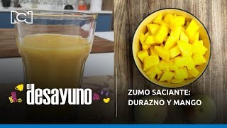 Zumo saciante durazno y mango  El Desayuno [upl. by Bernarr]