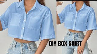 HOW TO DRAFT A CROPPED TSHIRT DESIGN DIY Cropped shirt [upl. by Eanel]