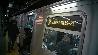 R160 Siemens R train Departs 57 St7 Av [upl. by Pazice]