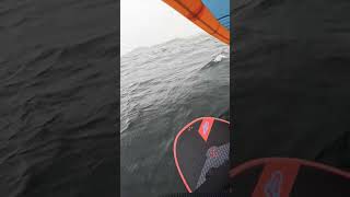 40 knot wing foiling with big waves [upl. by Vudimir]