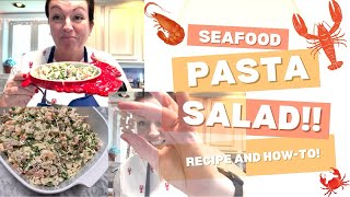 🦞🦀🦐Best Seafood Pasta Salad Recipe [upl. by Inaj]