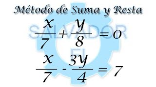 Método de Suma y Resta con Fracciones 2x2 Eliminación  Salvador FI [upl. by Aicenet]