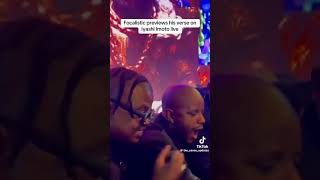 amapiano Focalistic previews his verse on iyashi Imoto live🔥🔥🎶 [upl. by Notfa]