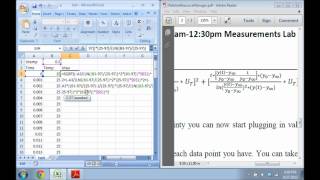 Excel Uncertainty Calculation Video Part 2 [upl. by Llenrub]