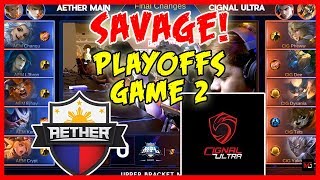 Savage na naman Pheww Pheww Pheww Cignal Ultra vs Aether Main  MPL PH Season 2 Playoffs  MLBB [upl. by Vasya]