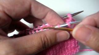 Grafting stockinette and garter stitch [upl. by Yar]