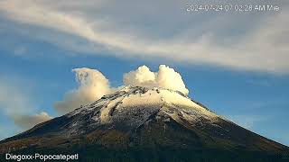 Impresionante Amanecer Del Volcan Popocatepetl 24 De Julio De 2024 [upl. by Nylek]