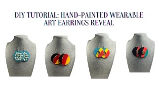 DIY handpainted resin earrings final reveal [upl. by Rehnberg963]