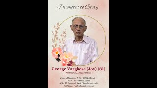 Funeral Service of George Varghese Joy  81 [upl. by Macario]