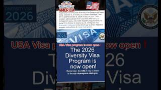 USA 🇺🇸 visa program now open❗️ USA green card 🛫 Hurry up and apply today usagreencard dv2026 [upl. by Kowalski]