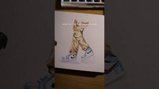 How I paint Nikes on my feet watercolor watercoloring nike macmiller shorts [upl. by Jepum]