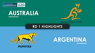 HIGHLIGHTS  AUSTRALIA v ARGENTINA  The Rugby Championship U20 2024  Round 1 [upl. by Laerol]