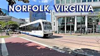 Virginia Walking Tour USA Downtown Norfolk Walking Tour and Travel Guide  4K [upl. by Aicekal]