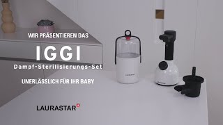 Das Sterilisieren von Fläschchen Schnullern und Babysachen mit dem IGGI DampfSterilisierungsSet [upl. by Dart]