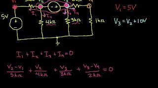 Nodal Analysis ExampleIndependent Voltage Source Harder [upl. by Jamnis12]