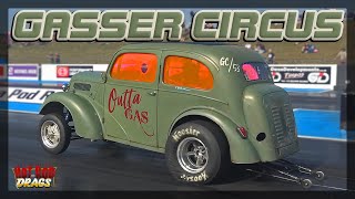 GASSER CIRCUS AT HOT ROD DRAGS 2023  SANTA POD RACEWAY [upl. by Orat874]