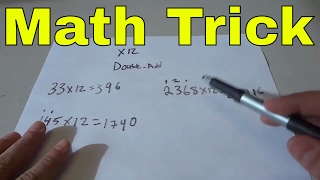 Math Trick For Multiplying By 12 [upl. by Htyderem]