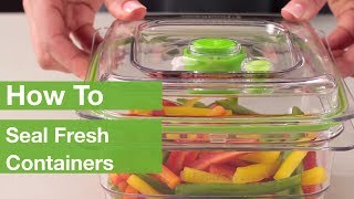 How To Seal Fresh Containers  FoodSaver® [upl. by Whale]