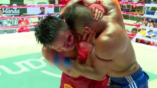 CRAZY LETHWEI HEADBUTTS  Thway Thit Aung Vs Yan Naing Aung [upl. by Devon683]