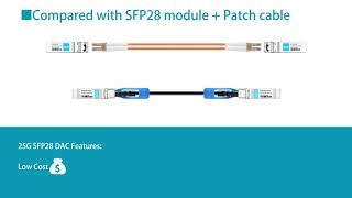 The difference between 25G SFP28 DAC Twinax Cable and 25G SFP28 TransceiverFiber Mall [upl. by Olra]