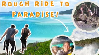 Snorkelling The Great Barrier Reef  The Roughest Boat Ride To Paradise  WhitSundays Travel Vlog [upl. by Brandt]