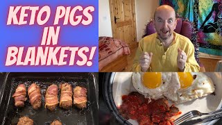 Keto Pigs In Blankets amp Piggies Breakfast Amazing Christmas amp leftovers recipe [upl. by Sotsirhc374]