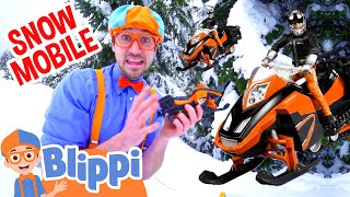 Snowmobile Christmas Toy Adventure with Blippi  Children Videos  Educational Videos For Kids [upl. by Anneres]