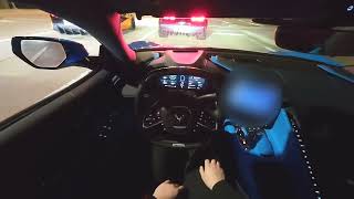 2025 c8 z06 pov night time drive [upl. by Elsi314]