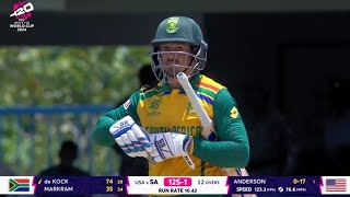 Quinton De Kock batting highlights 74 runs 18 balls 66666 highlights  SAvsUSA  T20 WC 2024 [upl. by Artemla526]