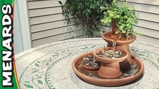 How To Build a Terra Cotta Fountain  Menards [upl. by Irrahs]