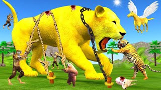 विशाल रंगीन शेरनी जानवर बचाव और बाघ का तूफानी कहर  Vishaal Sherni  Giant Lion  Animals Stories [upl. by Ahsiea]