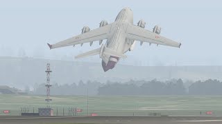 C17 Emergency Landing Shortly After Vertical Takeoff [upl. by Rosio]