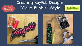 Keyfob Digitzing with StitchArtist  3 ways to create quotbubble shapedquot name keyfobs [upl. by Ordnagela]