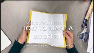 How To Make A StapleFree Booklet [upl. by Aratihc]