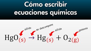 Cómo ESCRIBIR ECUACIONES QUÍMICAS correctamente  ¡FÁCIL [upl. by Loriner]