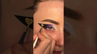 makeup inspired by pride flags  nonbinary💛🤍💜🖤 makeup makeuptutorial [upl. by Kendall684]