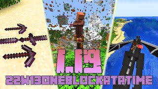 Minecraft 119 Snapshot One Block at a Time Co Nowego LATANIE NA SMOKU USUNIĘCIE EKWIPUNKU [upl. by Lynden707]