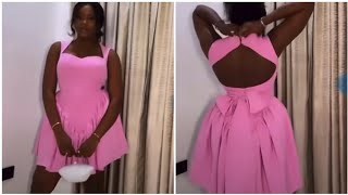 How to cut a gathered dress with princess Ann Neckline [upl. by Aleahpar162]