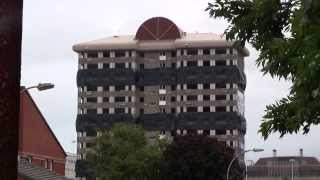 Glasgow Shaftesbury Tower Block Demolition  Sept 2013 HD [upl. by Ashok]