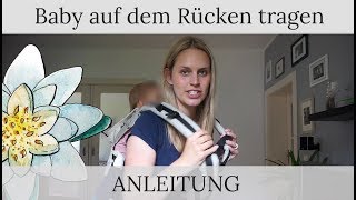 Manduca Rückentrage  auf dem Rücken  Anleitung in nur 4min [upl. by Simone932]