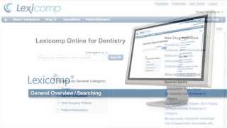 Lexicomp Online for Dentistry  Training Overview [upl. by Vitale909]