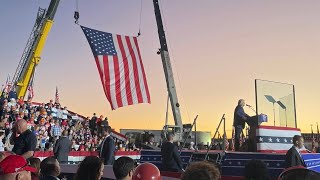 President Trumps entrance for his rally  the Arnold Palmer Airport in Latrobe PA 101924 [upl. by Karli923]