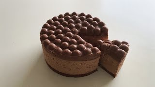 Recipe Malteser NoBake Cheesecake  Brownie Cream Cheese amp Maltesers [upl. by Yvette]