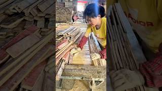 Making packing pallets from recycled formwork process [upl. by Ordnasil]